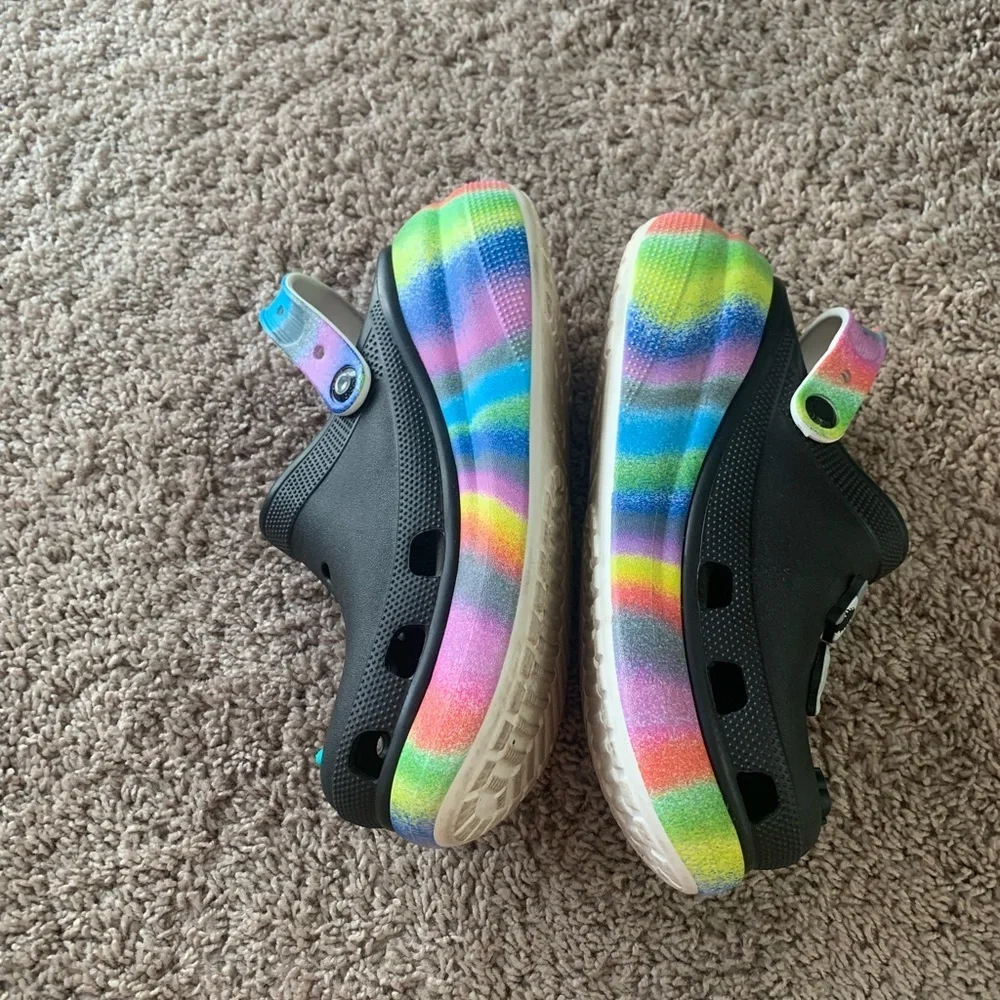Crocs Multi Spray Dye Platform Clogs Sandals